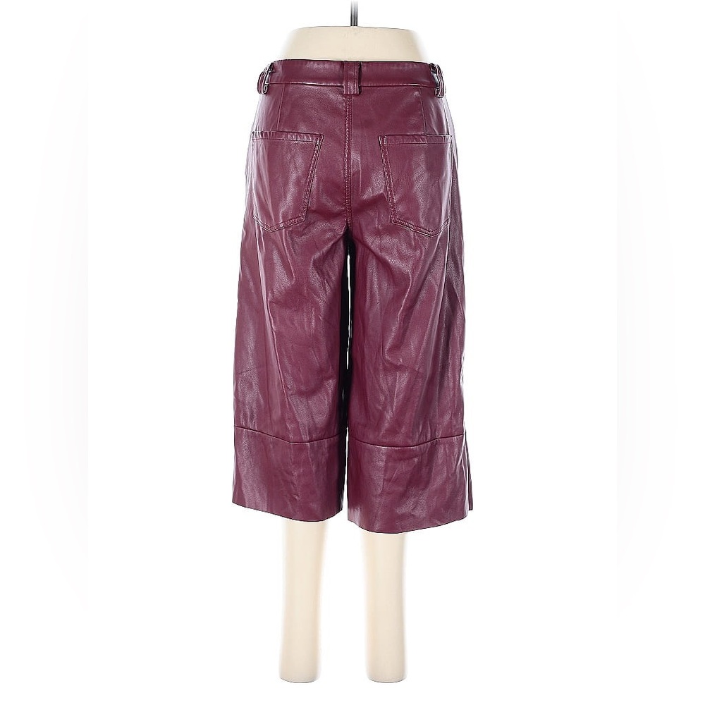joe’s jeans burgundy vegan leather pants
